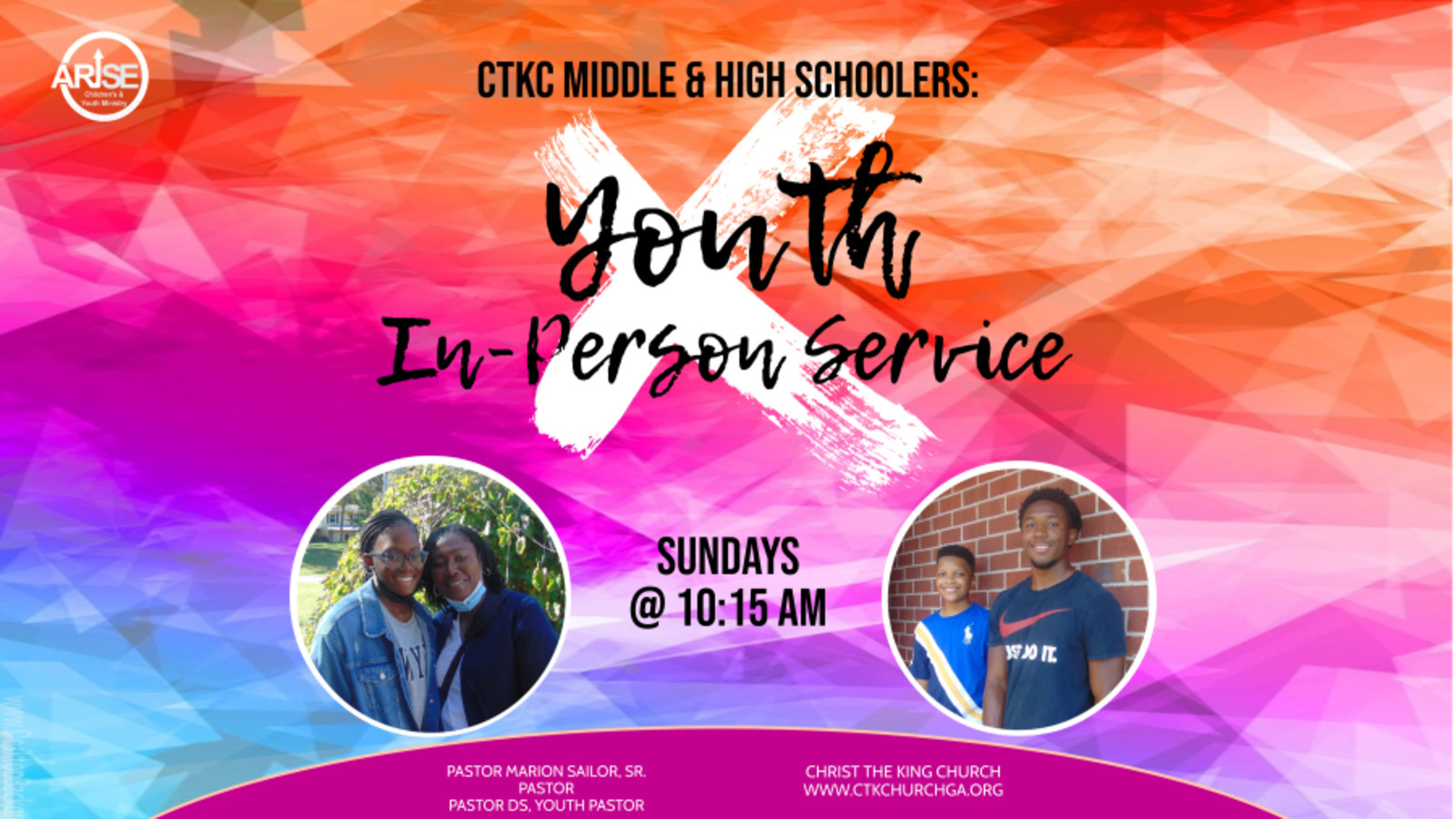 Featured image for Youth In-Person Service