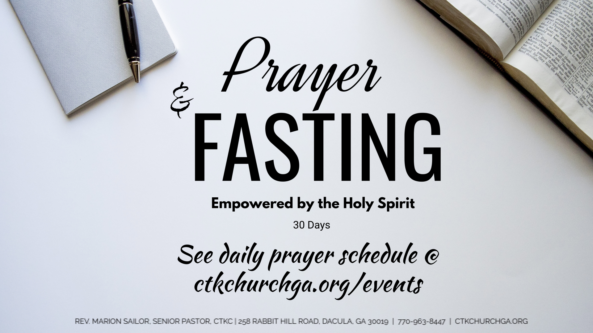 Fasting and praying